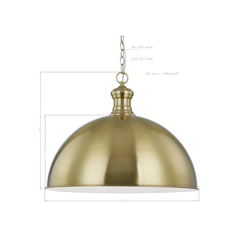 Petra Metal Pendant Light , Brass