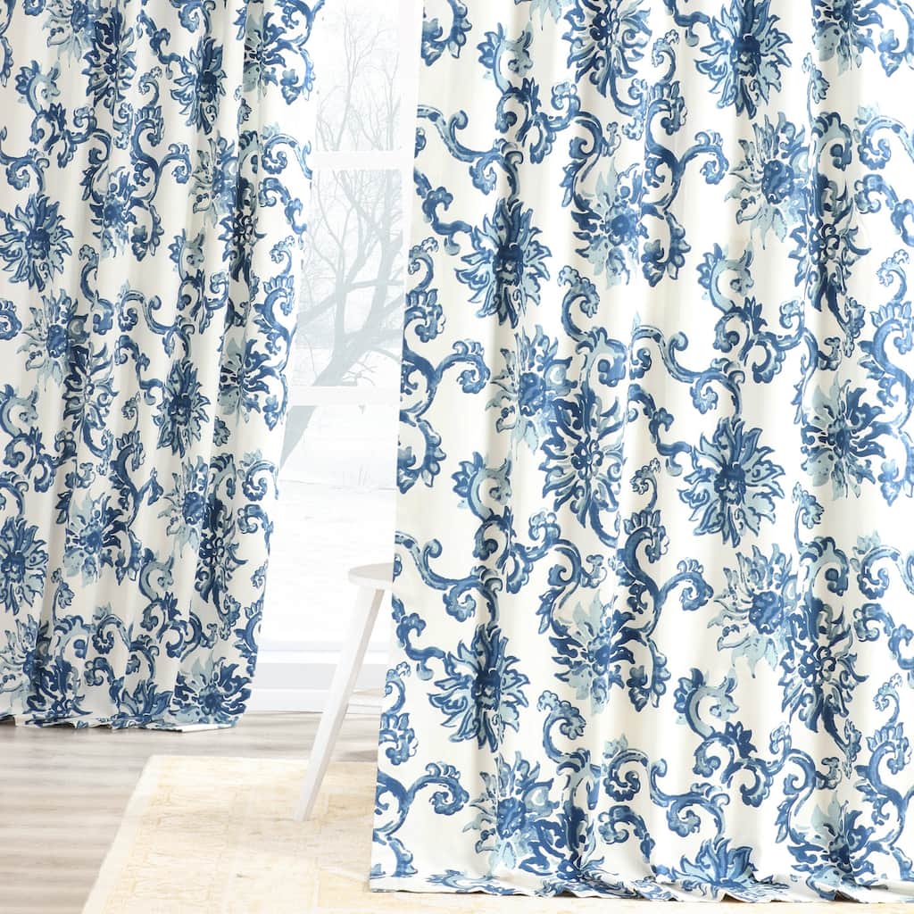 Exclusive Fabrics Indonesian Printed Cotton Twill Curtain (1 Panel)