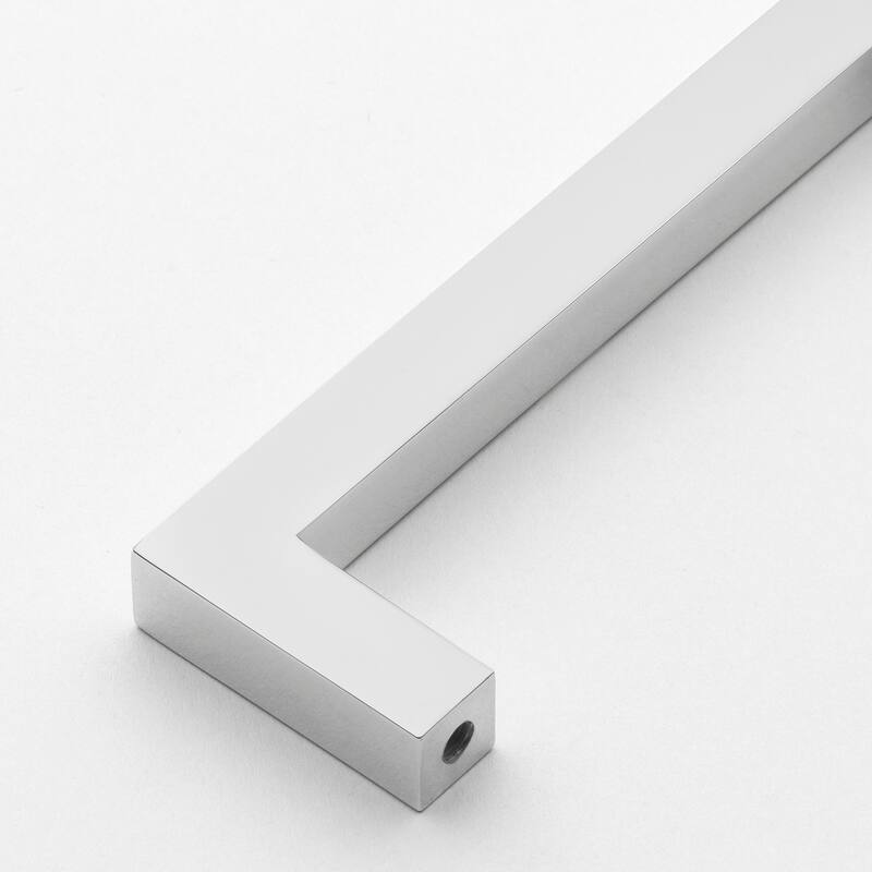 GlideRite 5-Pack 5 in. Center Polished Chrome Square Cabinet Bar Pulls - Polished Chrome