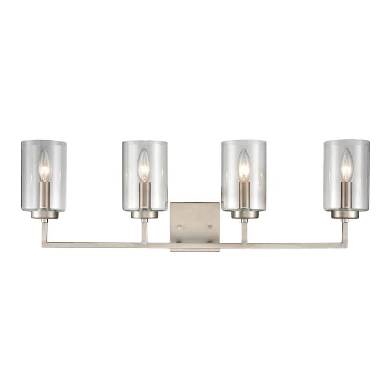 West End 14.5-inch Wide 2-Light Vanity Light in Brushed Nickel - 29.75 - Nickel