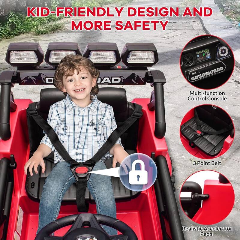 12V Kids Ride on Truck, Ride on Jeep Car with Remote Control