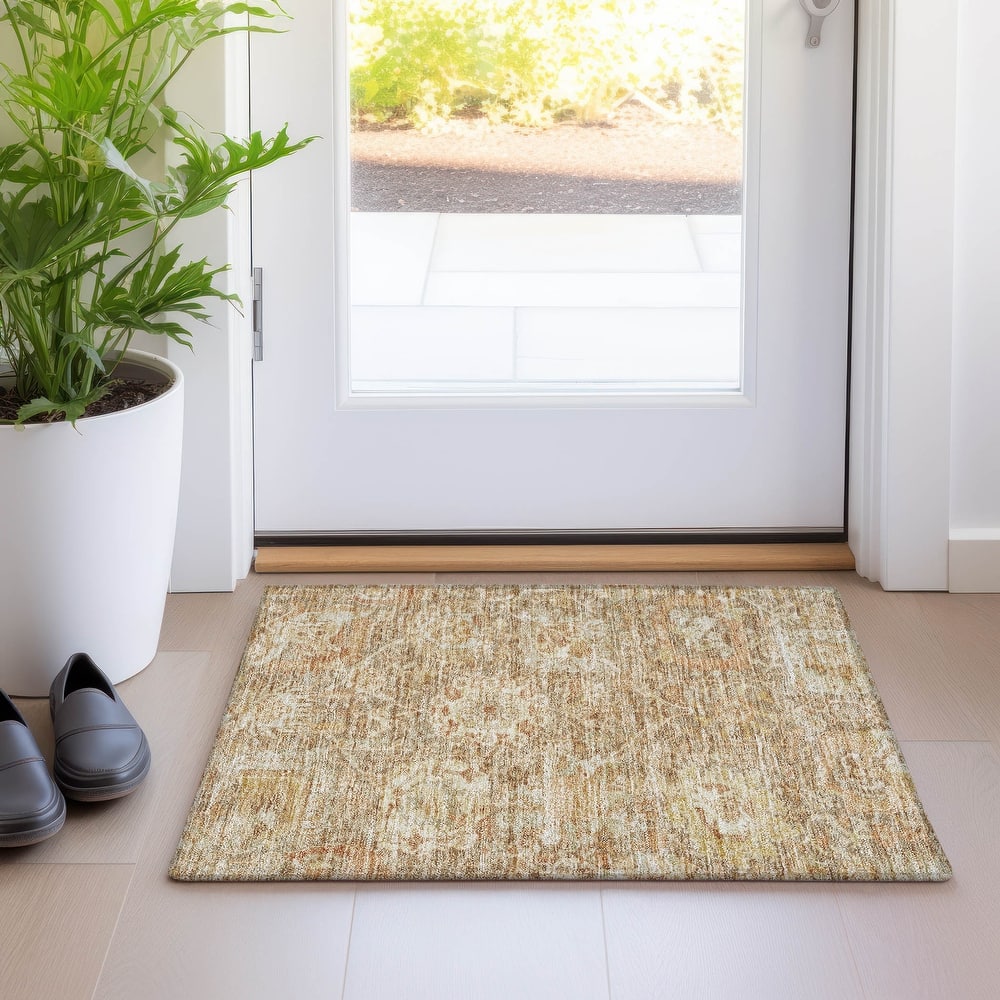 Machine Washable Indoor/ Outdoor Traditional Persian Chantille Rug