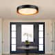 Modern Minimalist Metal Shaded Drum Flush Mount Ceiling Light