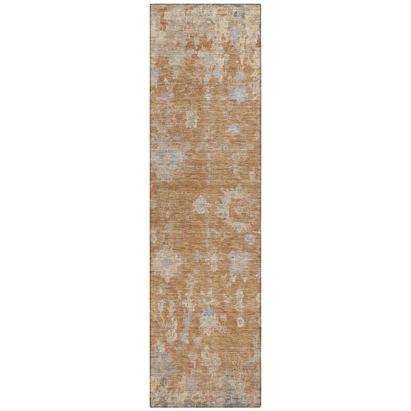 Machine Washable Indoor/ Outdoor Vintage Traditional Chantille Rug