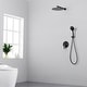 preview thumbnail 16 of 18, Clihome 5 Spray Patterns 12 in. Wall Mount Dual Shower Heads 12" - Black