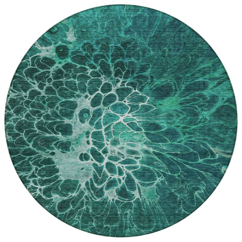 HomeRoots Abstract Transitional Rectangle Outdoor Rug
