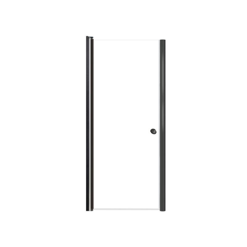 Transolid LSD307006C 70" High x 30" Wide Pivot Frameless Shower Door - Matte Black