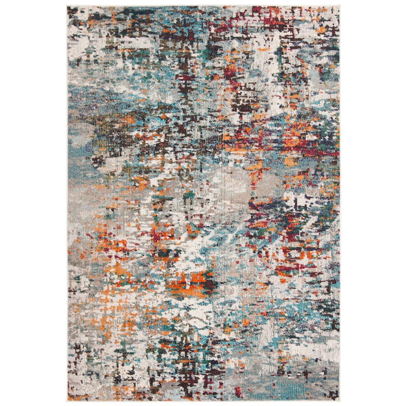 SAFAVIEH Madison Poranna Modern Abstract Rug - 2'2" x 4' - Grey/Blue - Rectangle