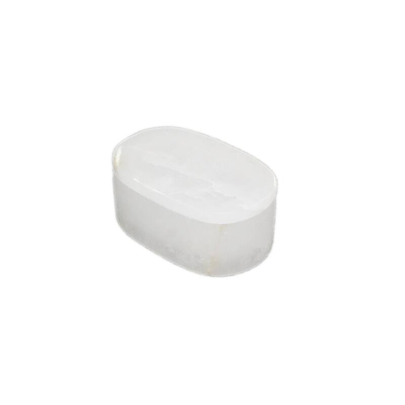 Small Alabaster Oval Accent Box - 4" - White