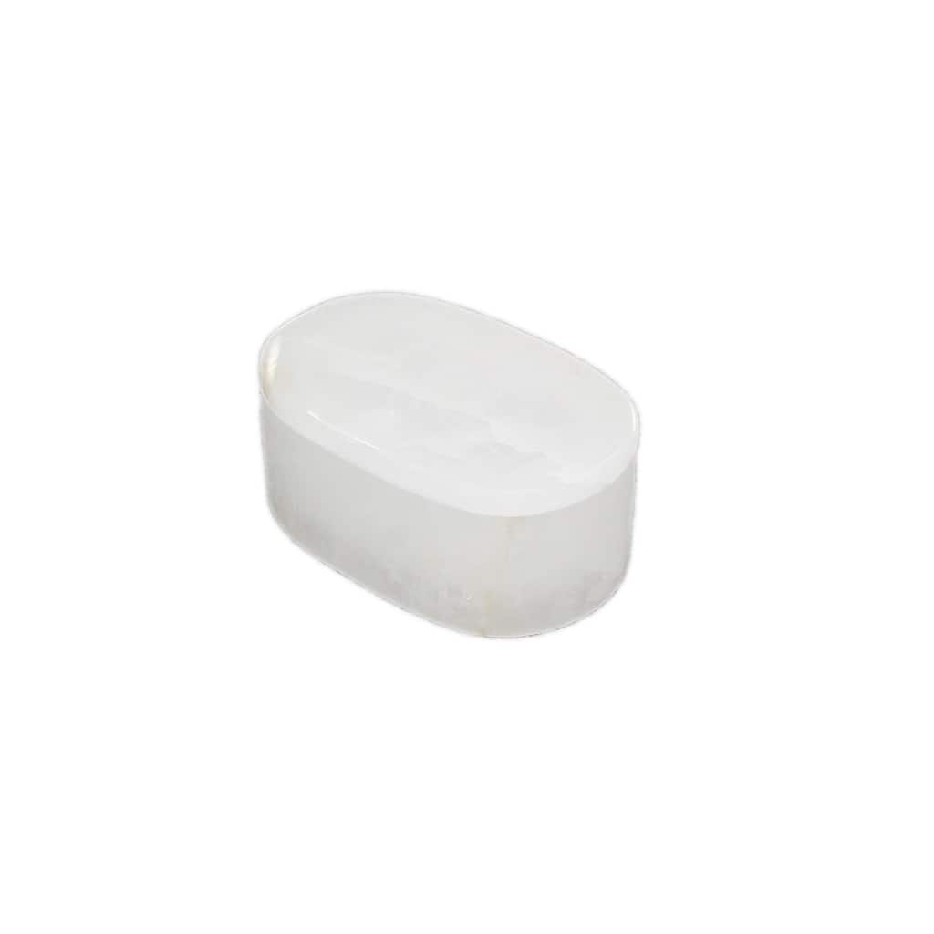 Small Alabaster Oval Accent Box - 4" - White