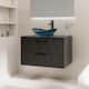 Option 30-2 Glass blue boat sink