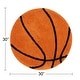 preview thumbnail 3 of 1, Sweet Jojo Designs Basketball Boy Girl Gender Neutral Accent Floor Rug 30in x 30in Orange Black Sports Themed Watercolor Vintage