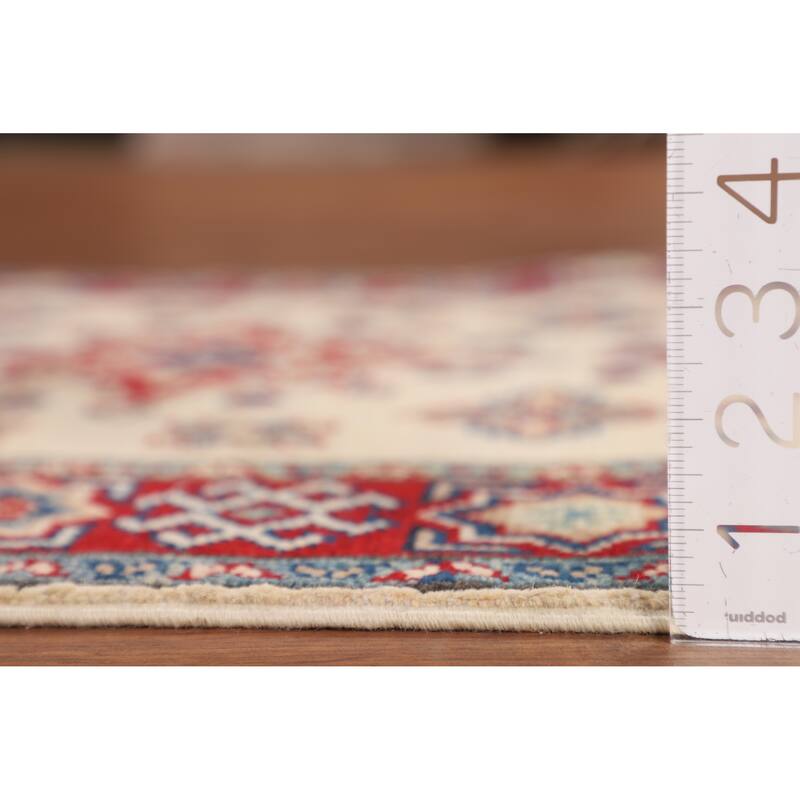 Kazak Accent Rug Hand-Knotted Traditional Beige Wool Carpet - 2'8" x 4'0"