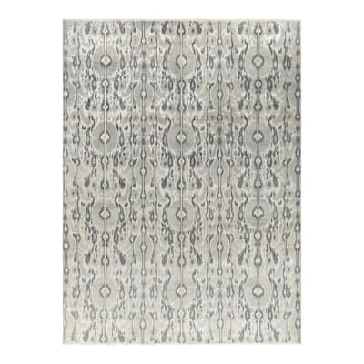 Ikat One-of-a-Kind Handmade Area Rug - Gray, 8' 10" x 11' 10" - 8' 10" x 11' 10"