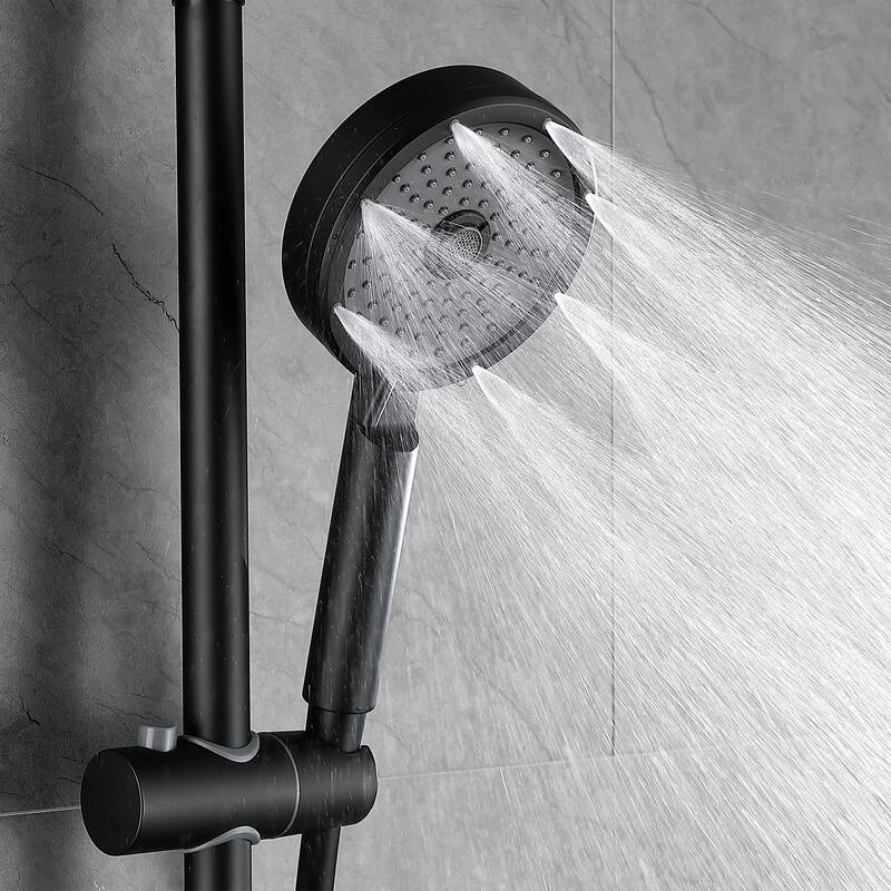 47"H Solid Brass Thermostatic Shower System with Rough-In Valve