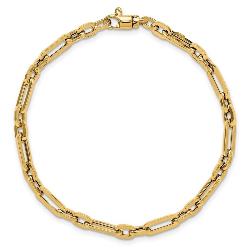 Curata 14k Yellow Gold Gold Polished Fancy Link Bracelet 7.5 Inch