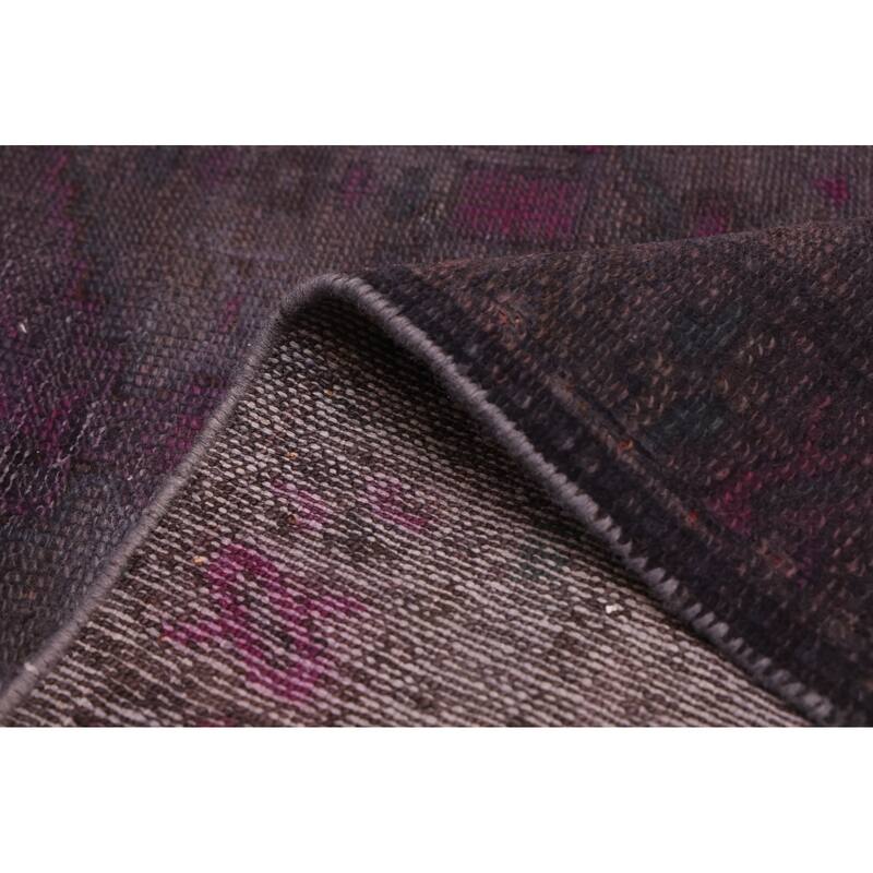 ECARPETGALLERY Hand-knotted Color Transition Charcoal Wool Rug - 3'3 x 6'9