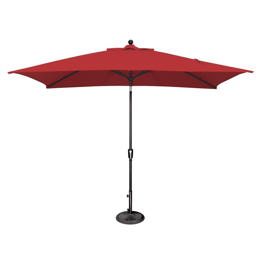 SimplyShade Catalina Rectangle Black Push Button Tilt Umbrella