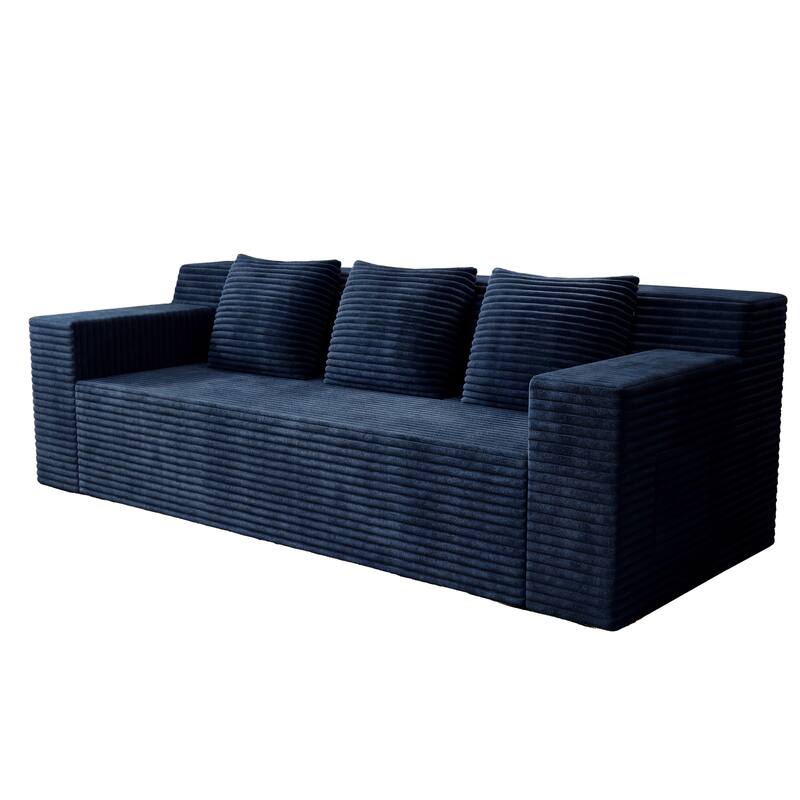 71" 3-Seater Corduroy Sofa with Deep Seating, No Assembly Required for Living Room & Bedroom