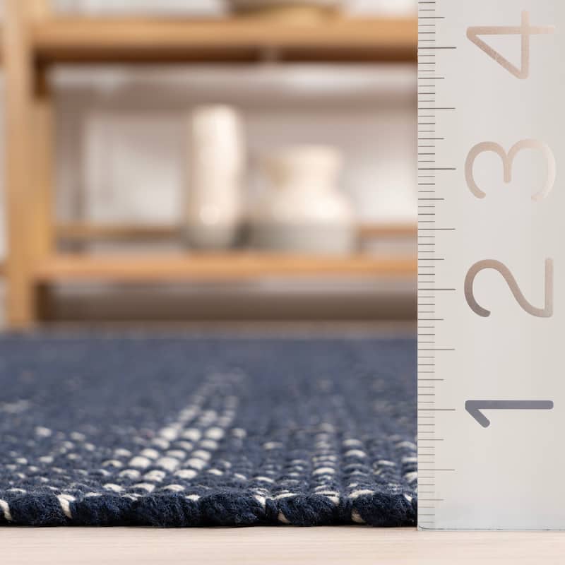 Home Conservatory Optic Diamond Handwoven Cotton Area Rug