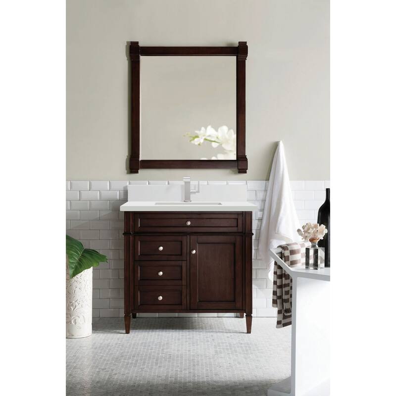 James Martin Vanities 650-V36-1WZ Brittany 36" Single Basin Poplar