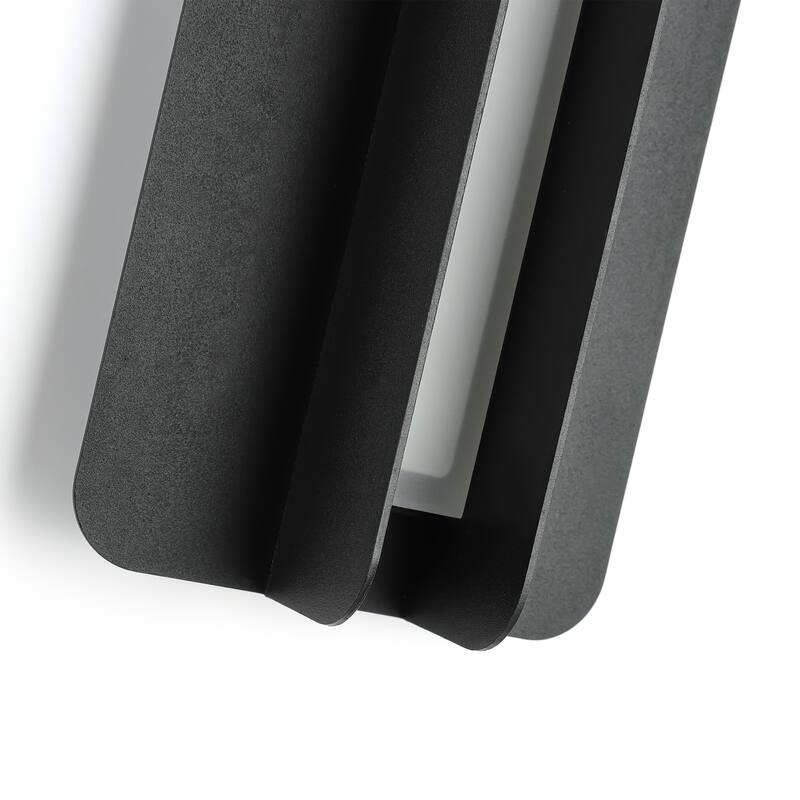 Modern Black Outdoor Wall Lights Linear Dimmable LED Wall Sconce Lights