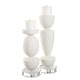 preview thumbnail 1 of 2, Uttermost 18101 Lido Rice Stone Table Pillar Candle Holder - Set of 2 Ivory
