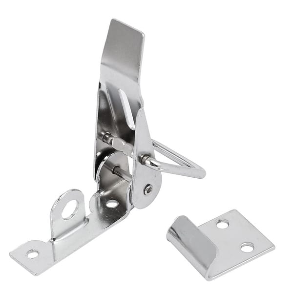 4-Pack Stainless Steel Spring Loaded Toggle Latch – 4.1" X 1.5" Black, With Screws, 88Lbs Capacity For Boxes/Cabinets
