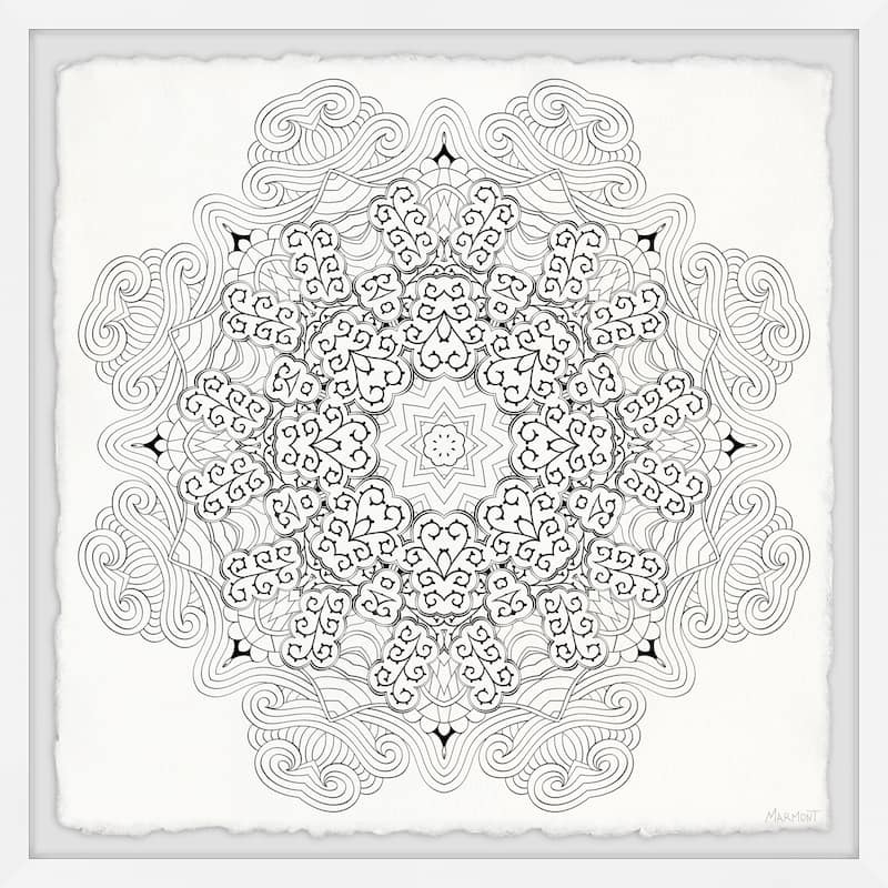 Mandala Hearts Framed Print