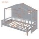 preview thumbnail 16 of 22, Wooden Twin Size House Bed with Shelves, Kids Bed with Sparkling Light Strip