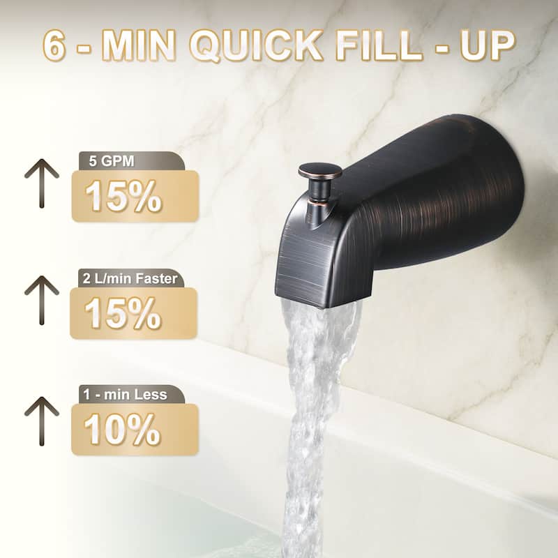 WOWOW Integrated Diverter Bathtub Spout