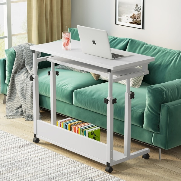 Portable Rolling Desk Adjustable Height Couch Sofa Table with