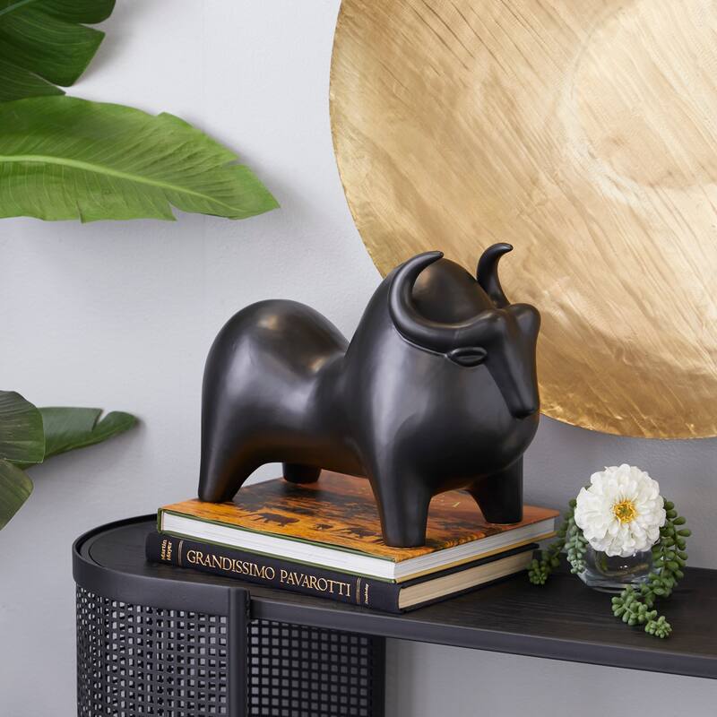 Black Porcelain Handmade Sculpture - 13 x 6 x 9