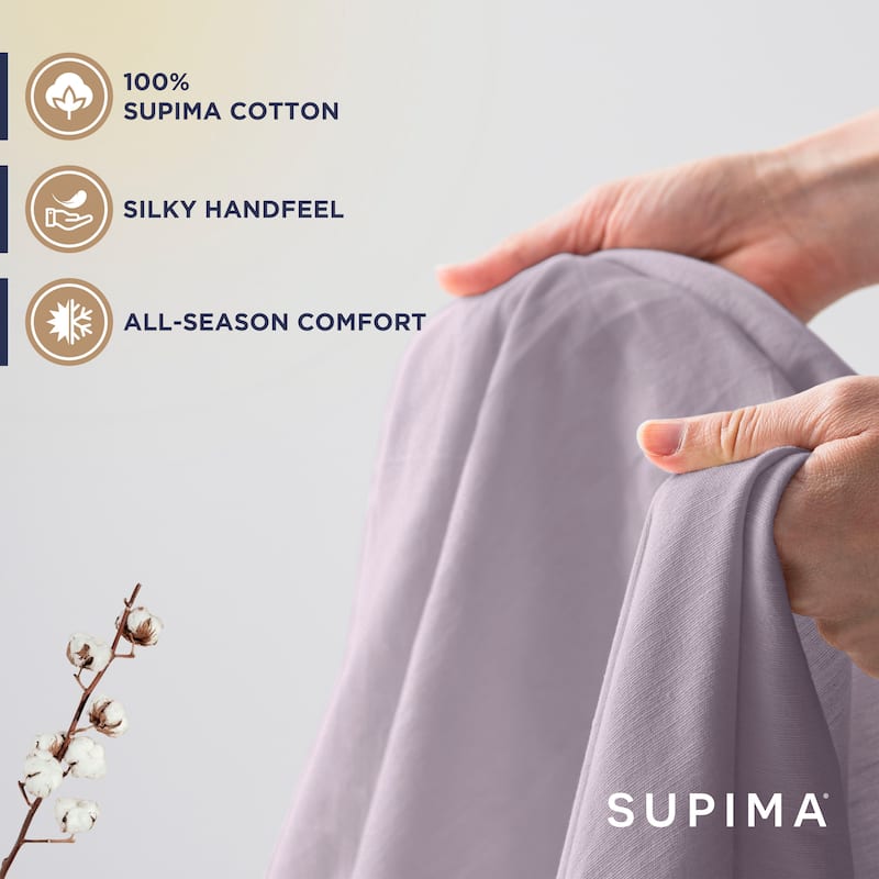 Martex Supima Cotton Sheet Set Sateen Luxury Soft Breathable Bedding