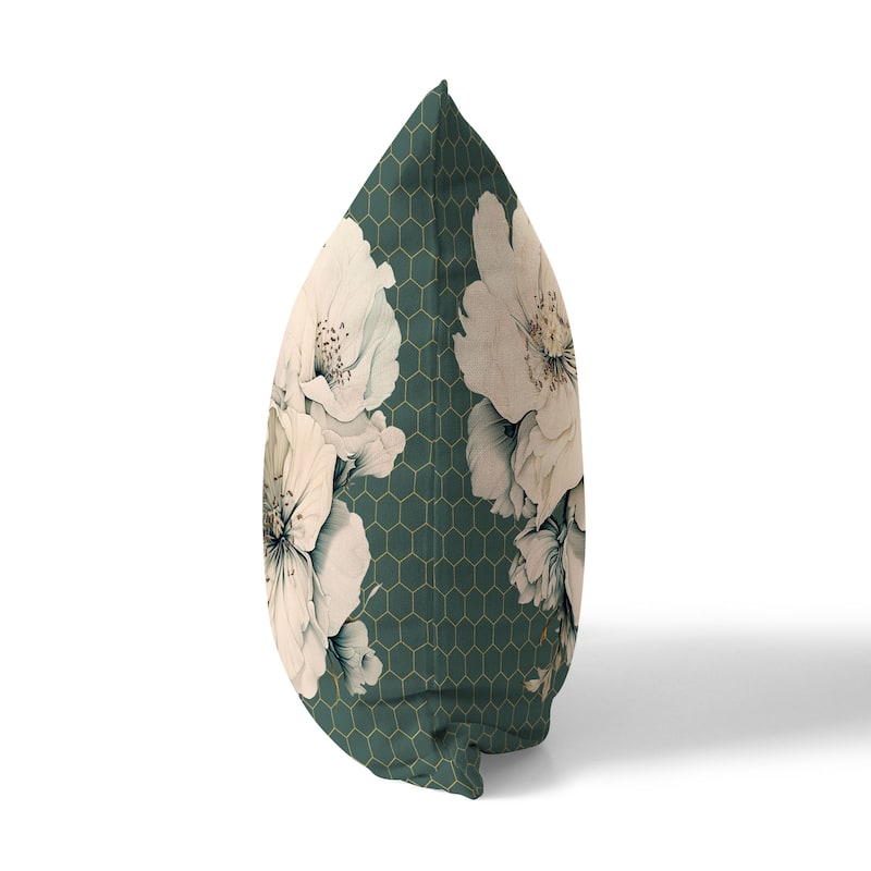 Stone And Grey Magnolia Majesty Faux Suede Throw Pillow Zipper