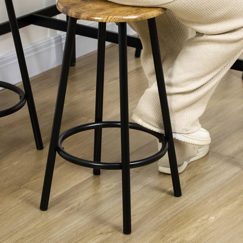 HOMCOM 5-Piece Counter Height Bar Table and Chairs Set