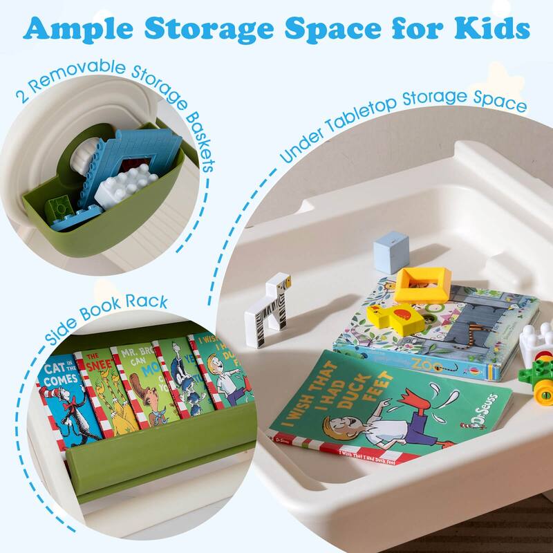 Costway 6-in-1 Multi-activity Children Table & Chair Set with Pen - See Details