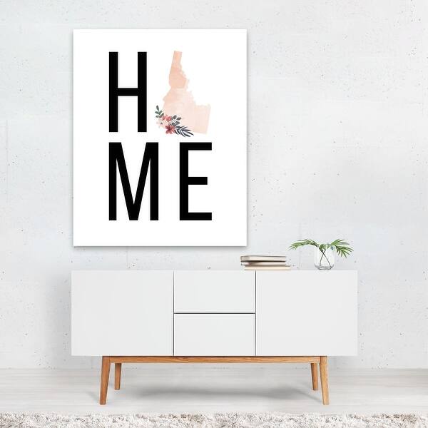 Idaho Black And White Floral Canvas Wall Art Print Overstock 31463109
