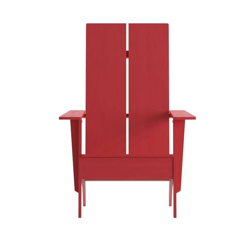 Modern Dual Slat Back Adirondack Style Chairs (Set of 2)