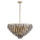 preview thumbnail 13 of 12, 32" Grey Modern Crystal Chandelier Round Crystals Chandeliers 8-Tier Crystal Pendant Light 9-Light for Dining Room Living Room