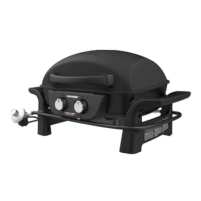 Nexgrill Fortress 2-Burner Cast Aluminum Gas Grill with Gourmet Plus Cooking System