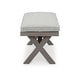 preview thumbnail 4 of 6, Signature Design by Ashley Hillside Barn Gray/Brown 54" Outdoor Dining Bench - 54.38" W x 18.75" D x 19.25" H