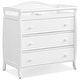 preview thumbnail 6 of 6, 3 Drawer Changing Table Infant Diaper Changing Station with Drawers White