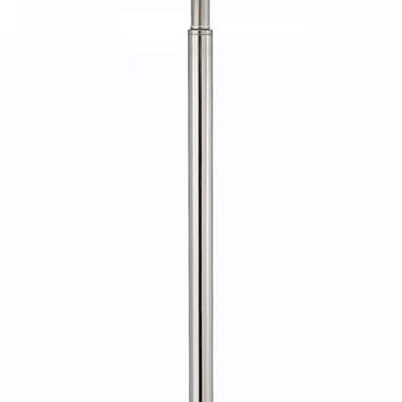 HomeRoots 60" Nickel Metal Tray Table Floor Lamp With White Fabric Square Shade - 17