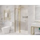preview thumbnail 1 of 6, ANZZI Romance 72-in. x 33.5-in. Frameless Swinging Shower Door in Brushed Gold Brushed Gold
