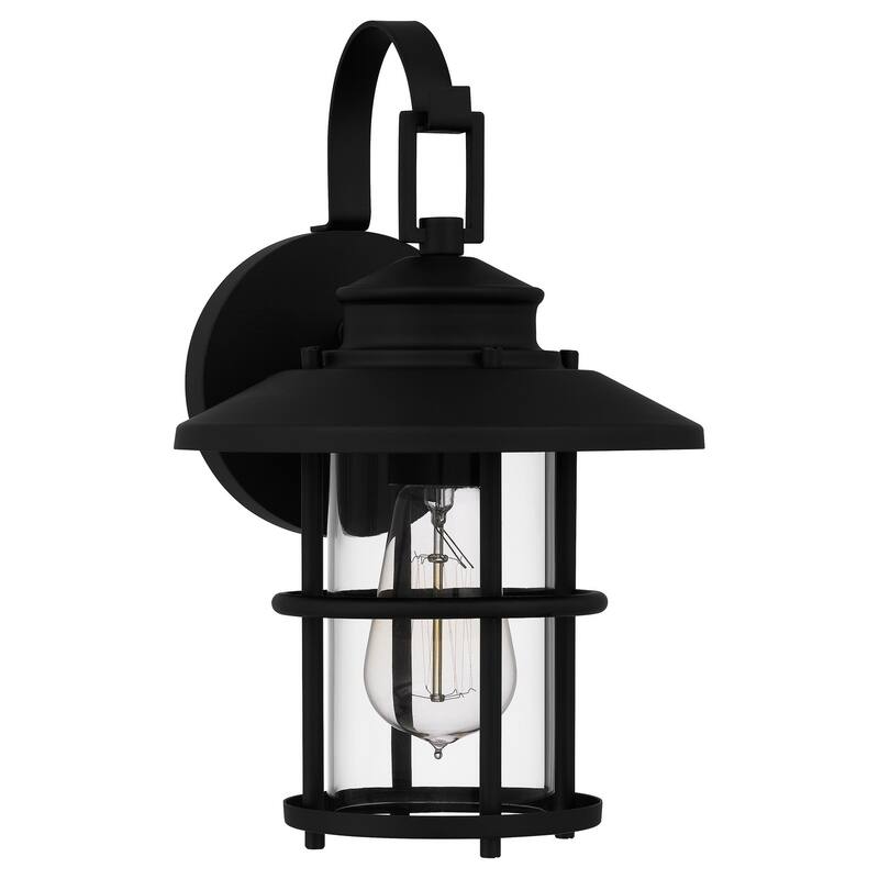 Lombard One Light Outdoor Wall Mount - Matte Black