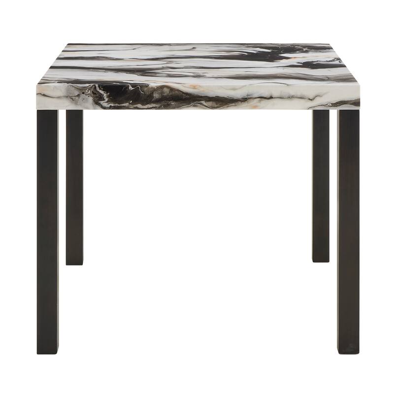 Roundhill Furniture Cavira Modern Faux Marble Counter Height Dining Table - Multi-color