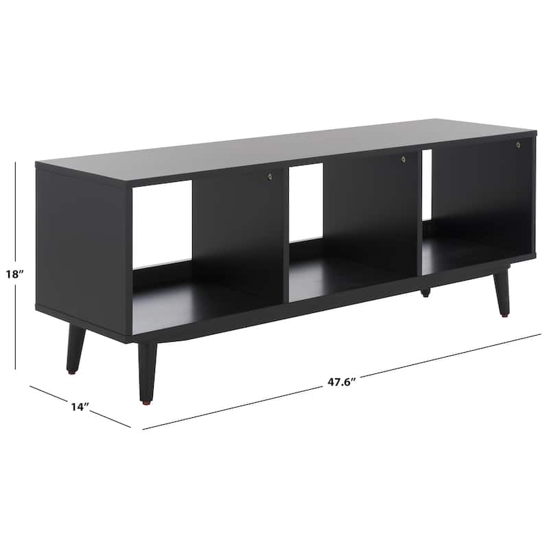 SAFAVIEH Arielle Open 3-Shelf Media TV Stand (50-inch Flat Screen) - 47.6" W x 14" L x 18" H - 48"W x 14"D x 18"H