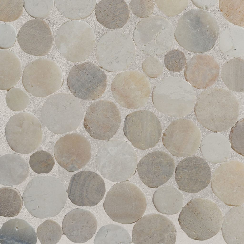 Sunset Round Mosaic, Backsplash Kitchen Walls, Shower and Bathroom Floors 12" X 12" (5 Sqft per case) - Case (5 Tiles)