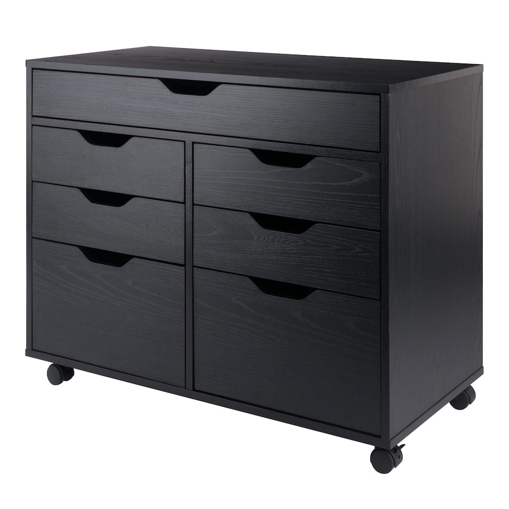 5-Drawer Mobile Cabinet Set - 32" - Black